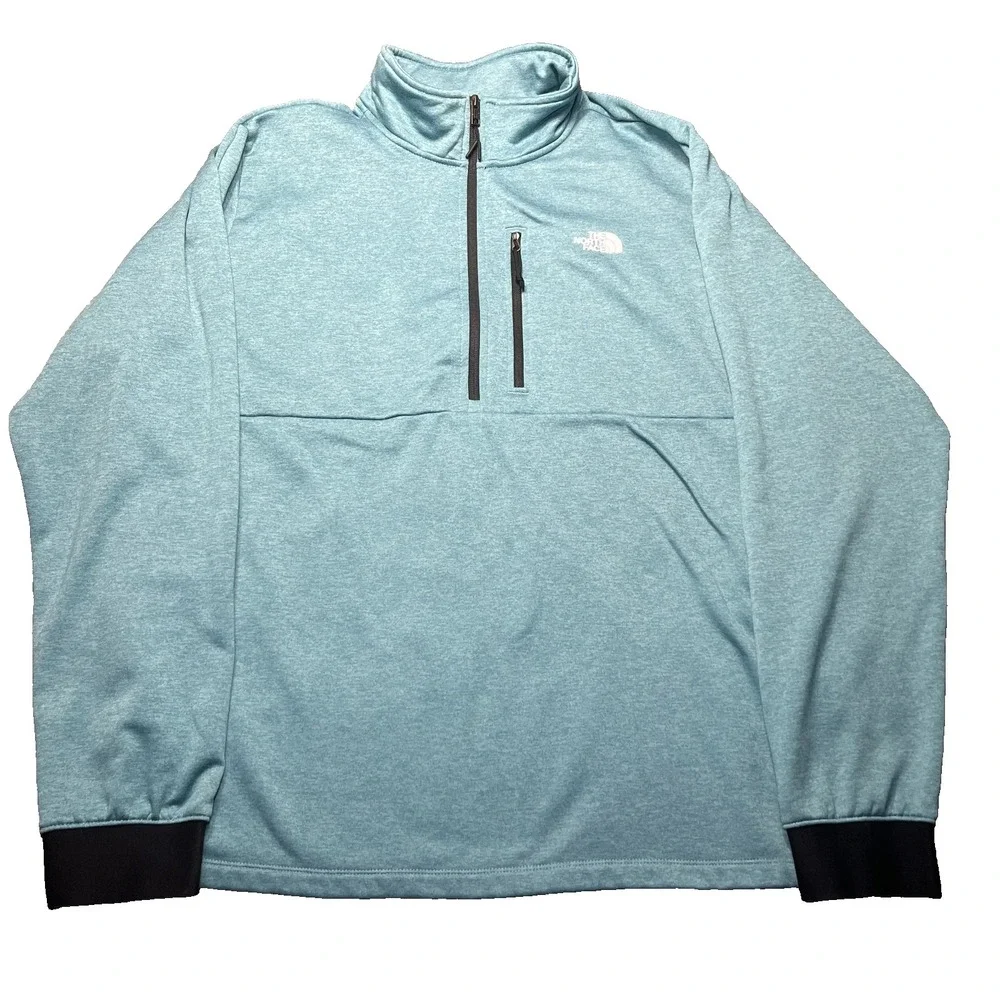 North Face Canyonlands 1/4 Zip Jacket Mint Fleece Pullover Men's 2XL GorpCore
